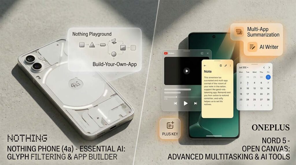 Nothing Essential AI vs OnePlus Open Canvas